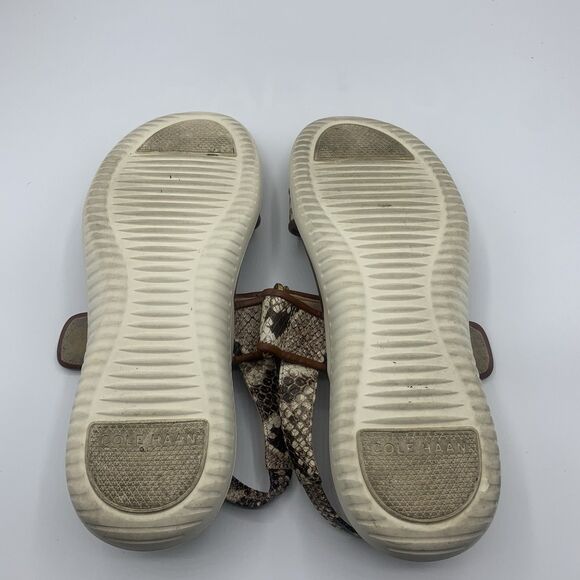 Cole Haan Merritt Womens Zerogrand Double Band Sandal Brown Snake Sz 8 B - Picture 7 of 8
